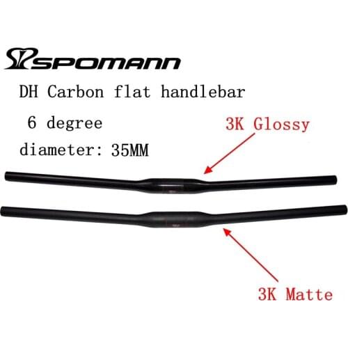 Carbon Fibre Downhill DH MTB Bicycle Handlebar Flat 35mm High Strength Climbing Mountain Bike handles 740-800mm cycling part