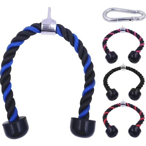 Fitness Triceps Rope Cable Pull Down Cord Heavy Duty Rope Home Gym Equipment for Body Building Strength Training Workout