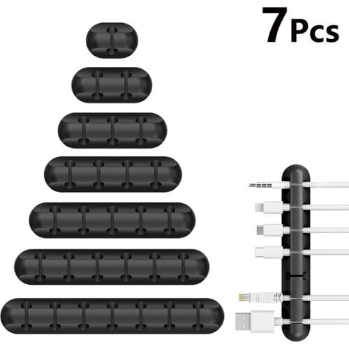 Cable Clips Black Cord Organizer Cable Cord Holders for Organizing Cord Charging Cables Mouse Headphone Lines at Home and Office