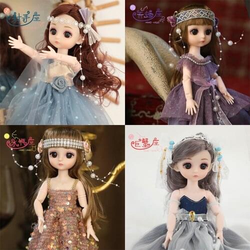 New 1/6 SD BJD Doll 12 Inch Removable Joints Dolls Cute Doll With Clothes and Shoes Birthday Toys Gift For Age 3+Year Old Girls