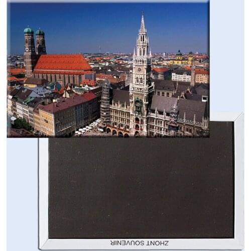 Metal Wrapped Magnets SOUVEMAG Germany Munich building View Tourist Metal Fridge Magnet 5265