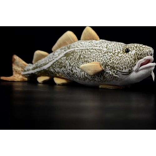 Cute Simulation Codfish Cod Stuffed Plush Toy Soft Doll Adorable Gadus Realistic Eleginus Gracilis Depth Ocean Animal Model