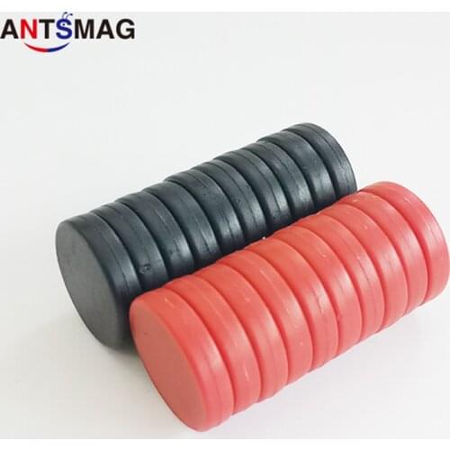 Unbreakable Plastic-Coated Magnet N52 Neodymium Magnets Disc DIY Waterproof Magnets 20PCS