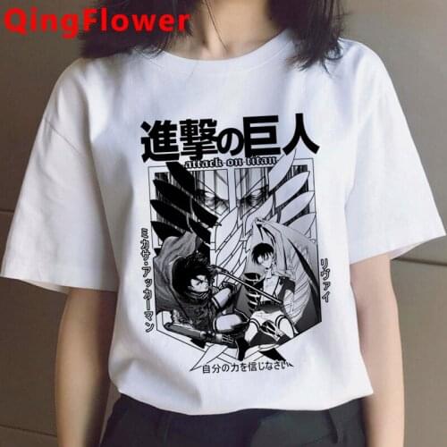 Attack on Titan Shingeki No Kyojin Titans Attack t shirt male tumblr couple print ulzzang vintage t shirt t-shirt vintage