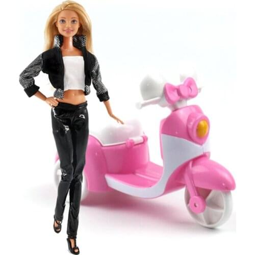 Barbies Clothes Bicycle Car Motorcycle Three-Wheeled Scooter,Minibus For11.8-Inch Barbies Doll Accessories Girls Christmas Toys