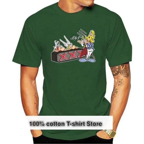 Awesome Asterix And Obelix T-Shirt Men Crew Cotton T Shirts Cacofonix Got Talent Short Sleeve Tee Shirt Gift Idea Clothes 7848D