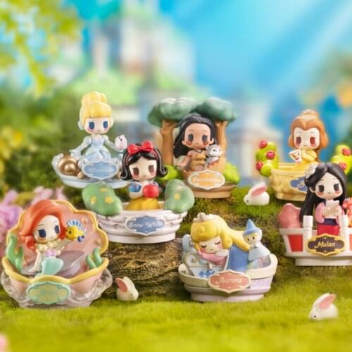 Disney Princess Belle Mulan Rapunzel Cinderella Snow White Aurora Leisure Holiday Figure Collection Model Toy Gift