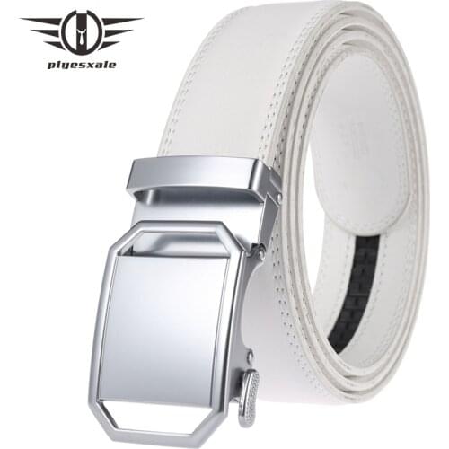 2021 Luxury Mens White Leather Belt Designer Automatic Buckle Belts For Men Cowhide Male Strap Casual Business Jeans Belt B388