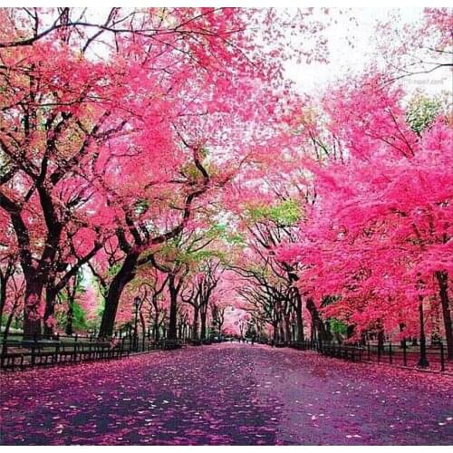 Romantic Cherry Blossom scenery fashion Needlework,DIY Cross stitch,For Embroidery kits,Cross-Stitching Crafts home decor