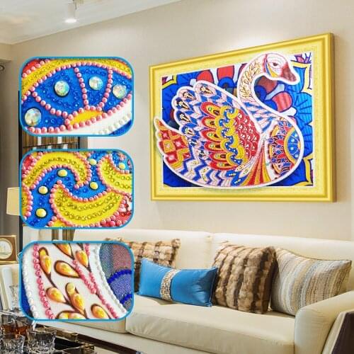 SHANSHIYOUPIN 5D DIY Special Shaped Diamond Painting Animal Swan Cross stitch Diamond Embroidery Rhinestones Home Decor