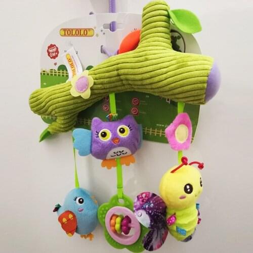 Cute Rattle Strollers For Dolls Lovely Toys For Bebe Mobile Baby Stroller Toy Plush Learning Education Hanging Rattles For Baby