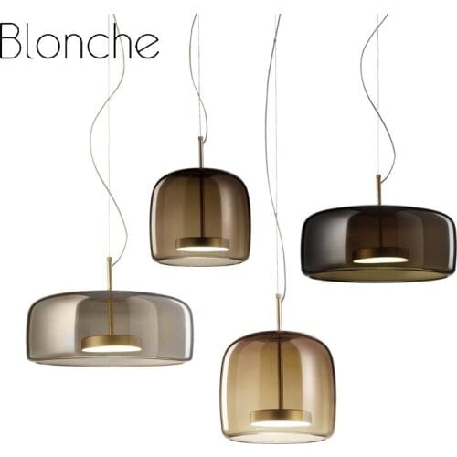 Modern Glass Pendnat Lights Restaurant Bar Living Room Hanglamp Home Decor Nordic Simple Design Bedroom Bedside Lamps LED 220V