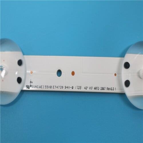 Led Backlight 1set =5Pieces SUNG WE1 55V0 E74739 94V-0 43" V17 ART3 2867 Rev0.3 1 10leds 85cm