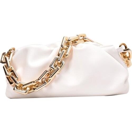Thick Chain Totes Brand Small PU Leather Shoulder Bags for Women Fashion Ladies Travel Purses and Handbags Causal Crossbody Bag