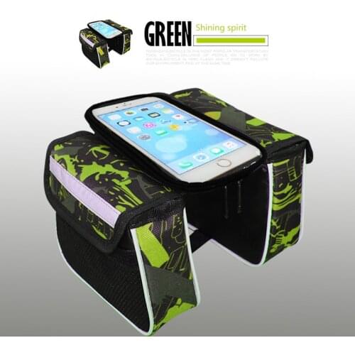 Bicycle Bags Bicycle Front Touch Screen Phone Bag Mountain Bike Top Tube Bag Cycling Pan Nier Bag For Bicycle Durable Saddle Bag