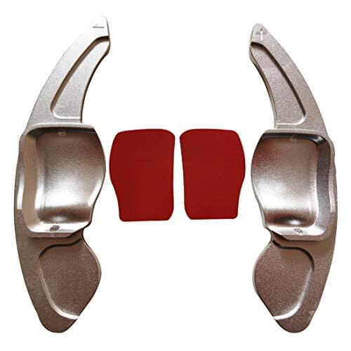 GSD Aluminum Alloy Steering Wheel Shift Paddle Shifter Extension Fit for VW Tiguan Golf 6 MK5 MK6 Jetta GTI R20 R36 (Black)