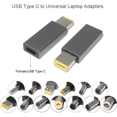 USB 3.1 Type C USB C Laptop Charger Power Adapter Converter USB Type C Female to 7.4*5.0 4.0*1.35 5.5*2.5 4.5*3.0mm Dc Plug Jack
