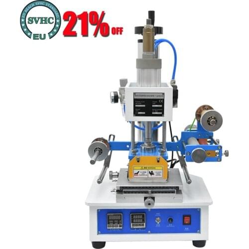1set Pneumatic hot stamping machine Leather embossing LOGO Branding machine Hot mark machine Bronzing machine ZY819-H2
