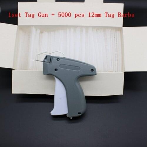 1pcs Tag Gun Fine Fabric Kit Pistol tool + 1000 or 5000 pcs 12mm T-end Tag Pins tagging pairing washing barbs fastener