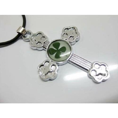 100 pcs Shamrock Lucky Clover Pendant Four Leaf Clover Real Jewelry Gifts