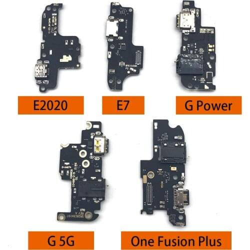 20Pcs USB Charger Charging Port Dock Connector Microphone Board Flex Cable For Moto G 5G / G Power / E7 E 2020 / One Fusion Plus