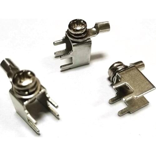 Side Horizontal Terminal Block M4 PCB Solder Terminals Circuit Board Solder Lug Wire Connector Iron PCB-6 Screw X100