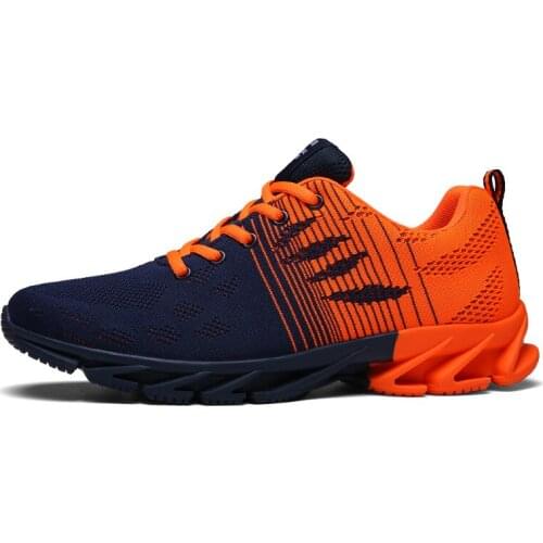 New Breathable Flying Woven Running Shoes Non-slip Lace-up Sneakers Outdoor Sport Shoes Zapatillas Hombre Deportiva Mens Shoes