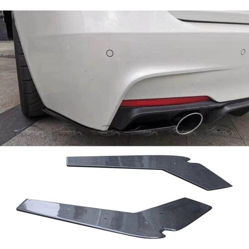 Carbon Fiber Rear Bumper Splitters Aprons Fits For BMW F30 M Tech M Sport 2012-2019