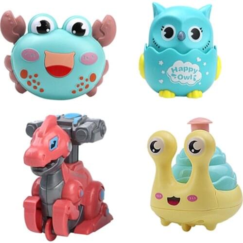 Pressing Inertial Sliding Owl Snail Dinosaur Crab Toy Freewheeling Animals Kindergarten Children Gift for Kids Educational Toys