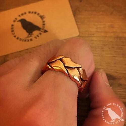 Original design Japanese and Korean hemp rope irregular shape no inlay opening ring unique craft exquisite silver jewelry