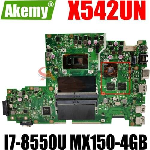 AKEMY X542UN Laptop Motherboard For ASUS VivoBook 15 FL8000UN V587UN X542UR X542UQ X542U Original Mainboard I7-8550U MX150-4GB