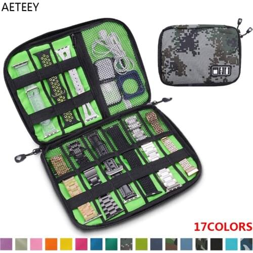 Multi-function Smart Watch Bands Organizer Waterproof Portable Electronics Travel Accessories Watch Strap Cable Charger Headset