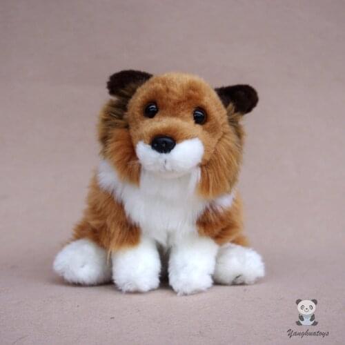 Soft Toys Real Life Dog Doll Plush Scotland Sheepdog Toy Emulation Dogs Holiday Gifts