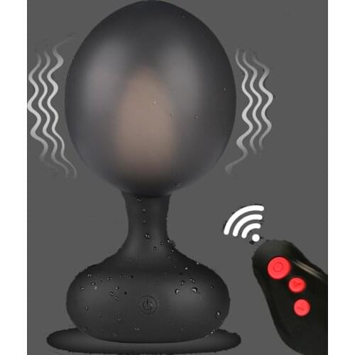 Inflatable Anal Plug Vibrator Wireless Remote Control Dildo Pump Prostate Massage Gay Vibrating Butt Beads Sex Toy For Men Women