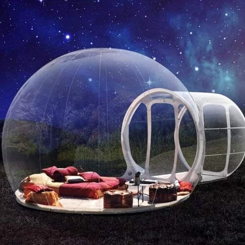 13FT Inflatable Transparent Bubble Tent with Air Blower Camping High Quality Outdoor Tarvel Lightweight Giant Clear Dome Tent