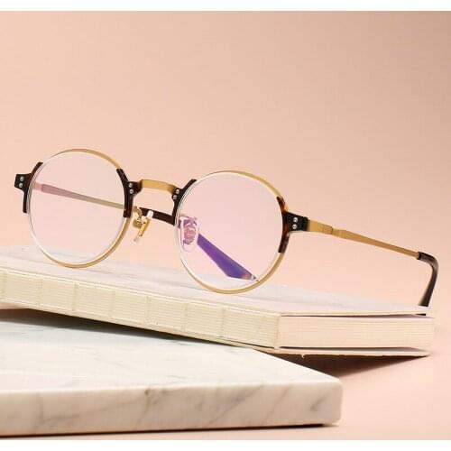 2021 New B titanium Eyeglasses Frame for women luxury Vintage Optical Prescription round glass frames for men Eyewear