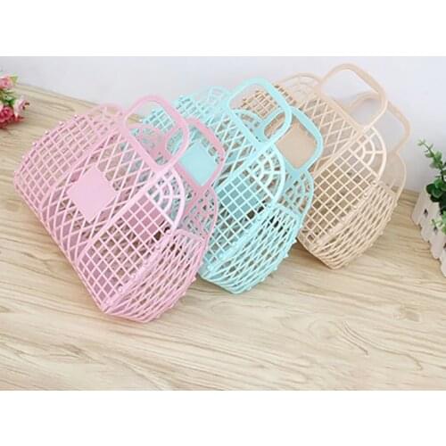 Plastic Bath Basket Detachable Portable Laundry Basket Bathroom Storage Basket With Handle Home Organizer Bathroom Accessories