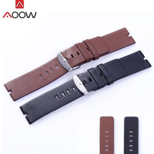 Leather Watchband for Moto 360 Black Brown 22mm Men Women Replacement Bracelet Band Strap for Motorola Moto360 Smart Watch