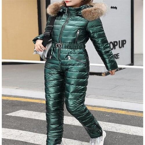 Autumn Winter Womens Thickened Warm Cotton Padded Jacket One Piece Coats New Fashion Trend Temperament Outdoor Sports Skiing