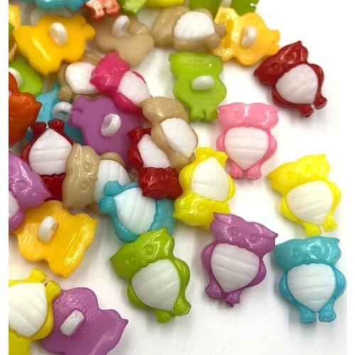 New 50/100pcs Owl animal button craft/sewing/baby lot mix PT150