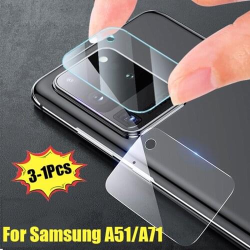 Glass Protector Film for Samsung A51 A71 A41 A31 A11 A50 A70 1-3 Pcs Clear Tempered Glass Rear Camera Lens for Samsung A51 Case