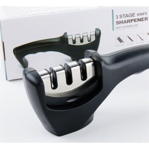 SUNNECKO 3 Stages Damascus Knife Sharpener Diamond Stone Grinder Tungsten Diamond Sharpener Kitchen Knives Portable Whetstone