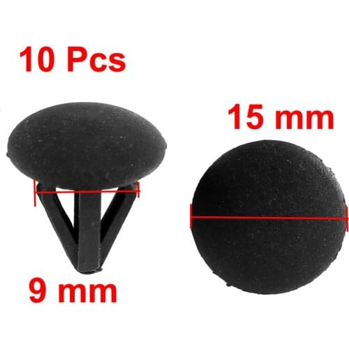 X Autohaux 12Pcs Black Plastic Carpet Fastener Floor Mat Clips 9Mm Hole For