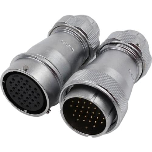 WY40 TE+ZE M40 Waterproof Electrical Connector Extension Welding Cable Wire 5 9 15 26 31 Pin Outdoor Display Medical Plug Socket