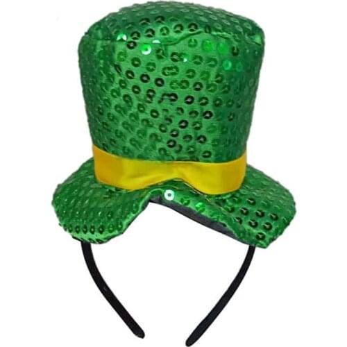 Green Party Saint Patrick CostumeCap Top Hat Headband Ireland Irish Hats st patricks day
