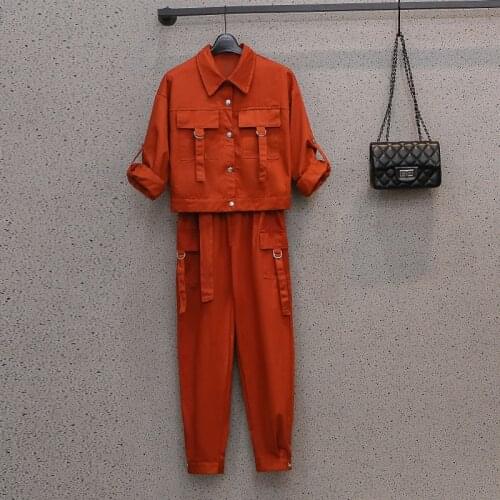 Women New Spring Casual Two Pieces Vintage Office Lady Single Breasted Blazers &Pants Street Short Blazers Pants Suits clothing