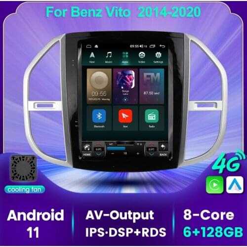 9.7inch Car GPS Navigation Radio For Benz Vito 3 W447 2014 2015 2016 2017 2018 2019 2020 Steering Wheel Control Built-in Carplay