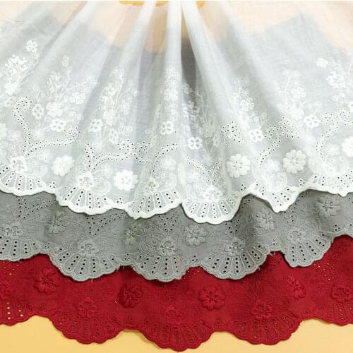 100% Cotton 4-14Yards/Lot Width 26cm Embroidered Lace Fabrics, WomenS Clothing Diy Lace Trim VQX154408