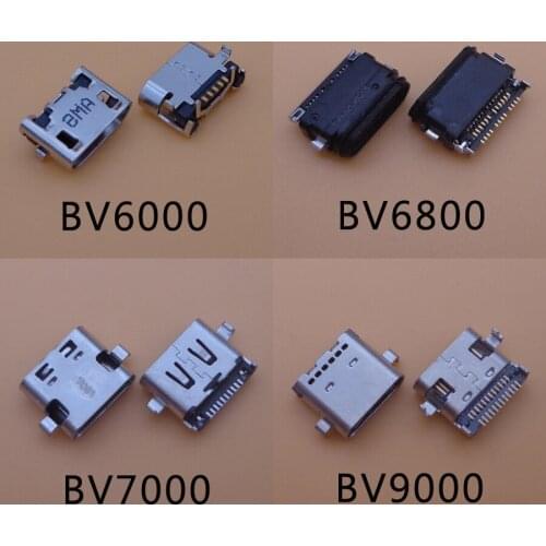 2PCS Micro Usb Charging Jack Connector Socket Jack Replacement Repair Type c For BlackView BV6000 BV6800 BV9000 BV7000 Pro