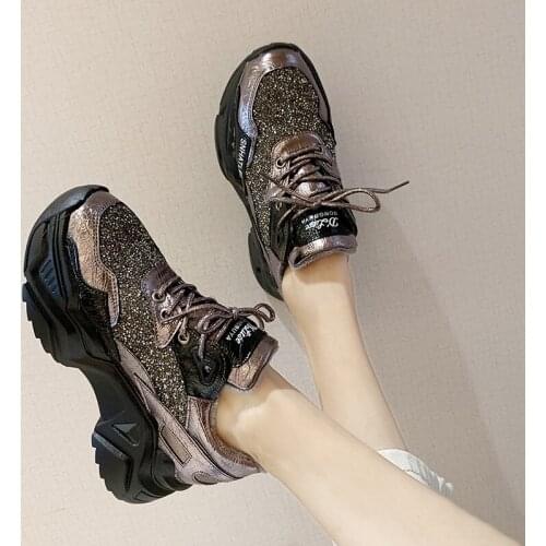 2020 New Women Sneakers Chunky Platform Casual Vulcanize Shoes Designer Female Fashion Sneaker Walking Ladies Shoes U21-32